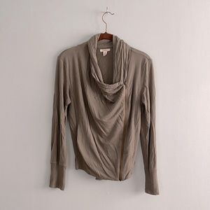 Caslon Size S Olive Green Zip Up Sweater